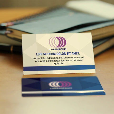 Elegant Beige & Blue Business Cards – Modern & Professional