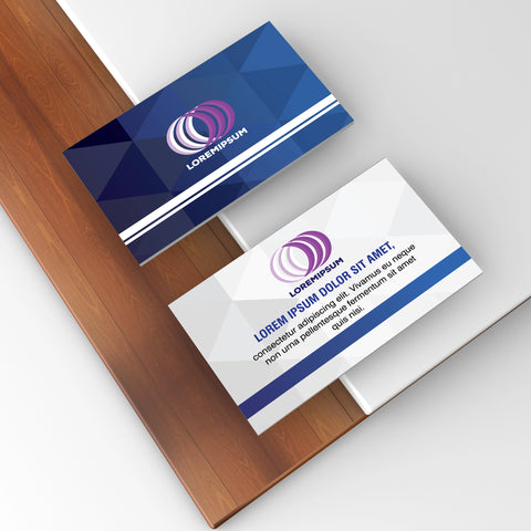 Elegant Beige & Blue Business Cards – Modern & Professional