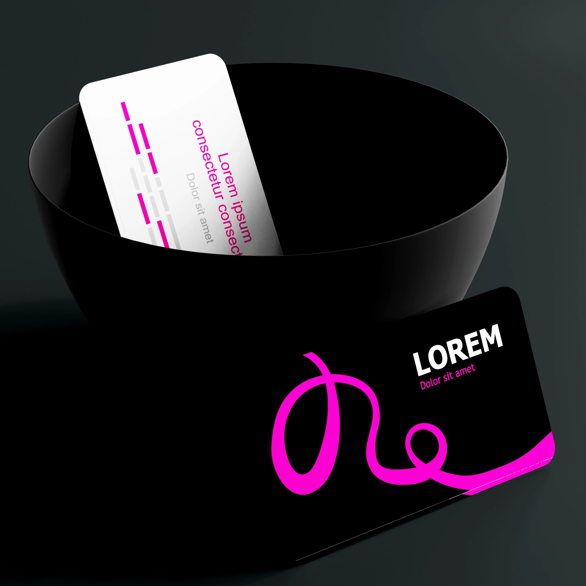 Black & Pink Business Cards – Sleek & Professional
