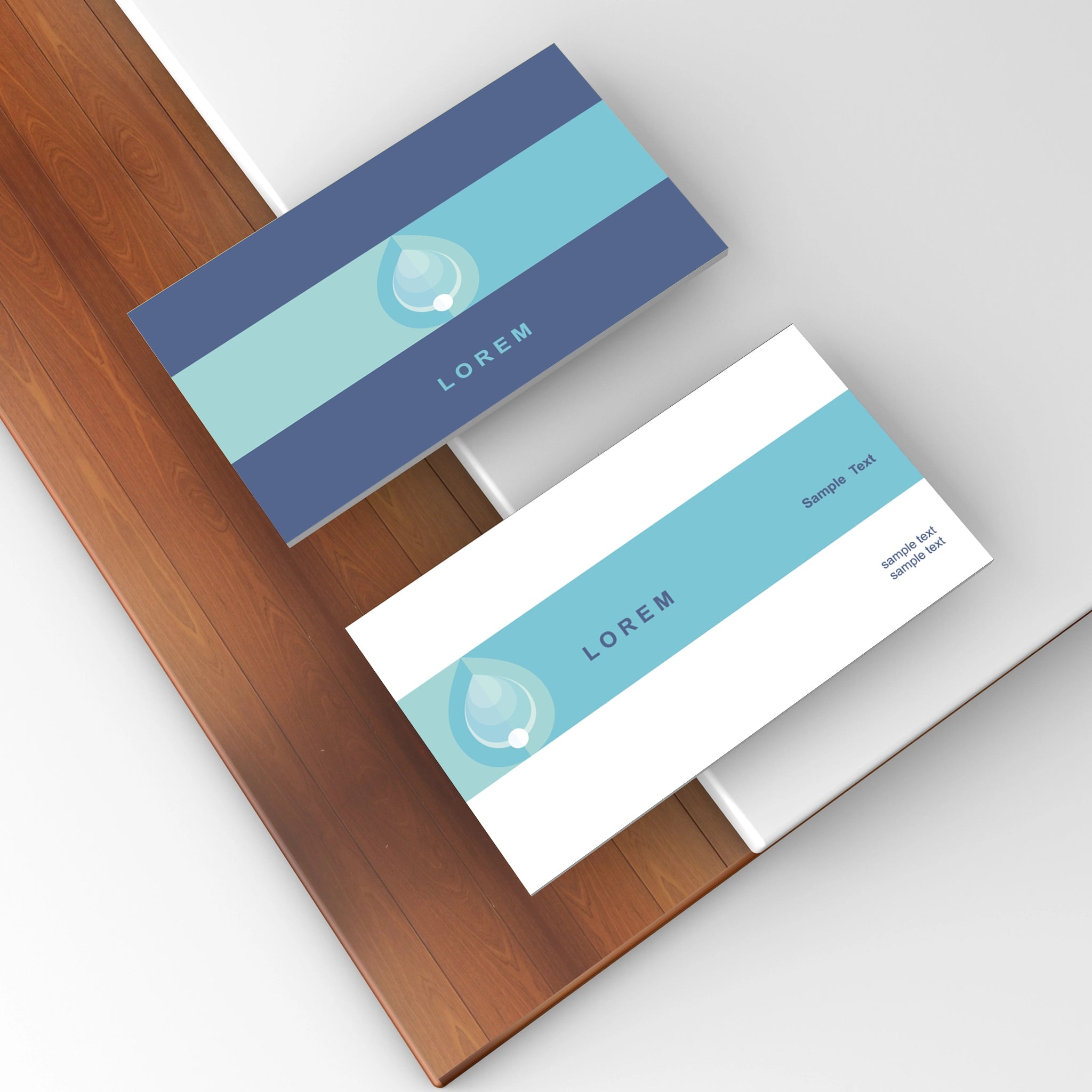 Minimalist Beige & Teal Business Cards – Elegant & Professional