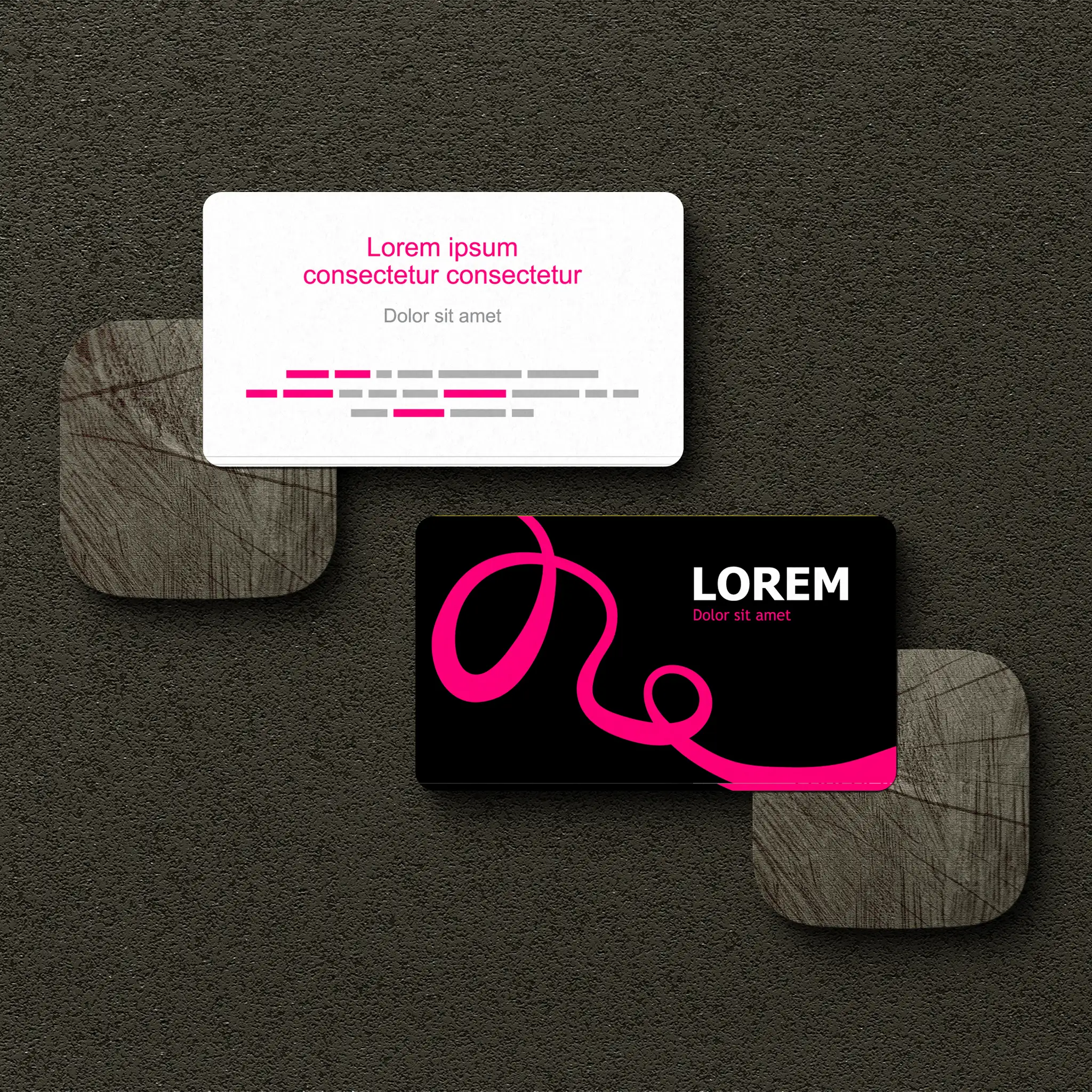 Black & Pink Business Cards – Sleek & Professional
