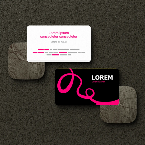 Black & Pink Business Cards – Sleek & Professional