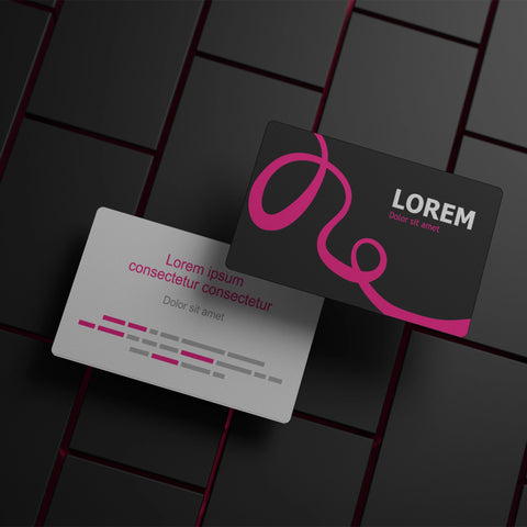 Black & Pink Business Cards – Sleek & Professional
