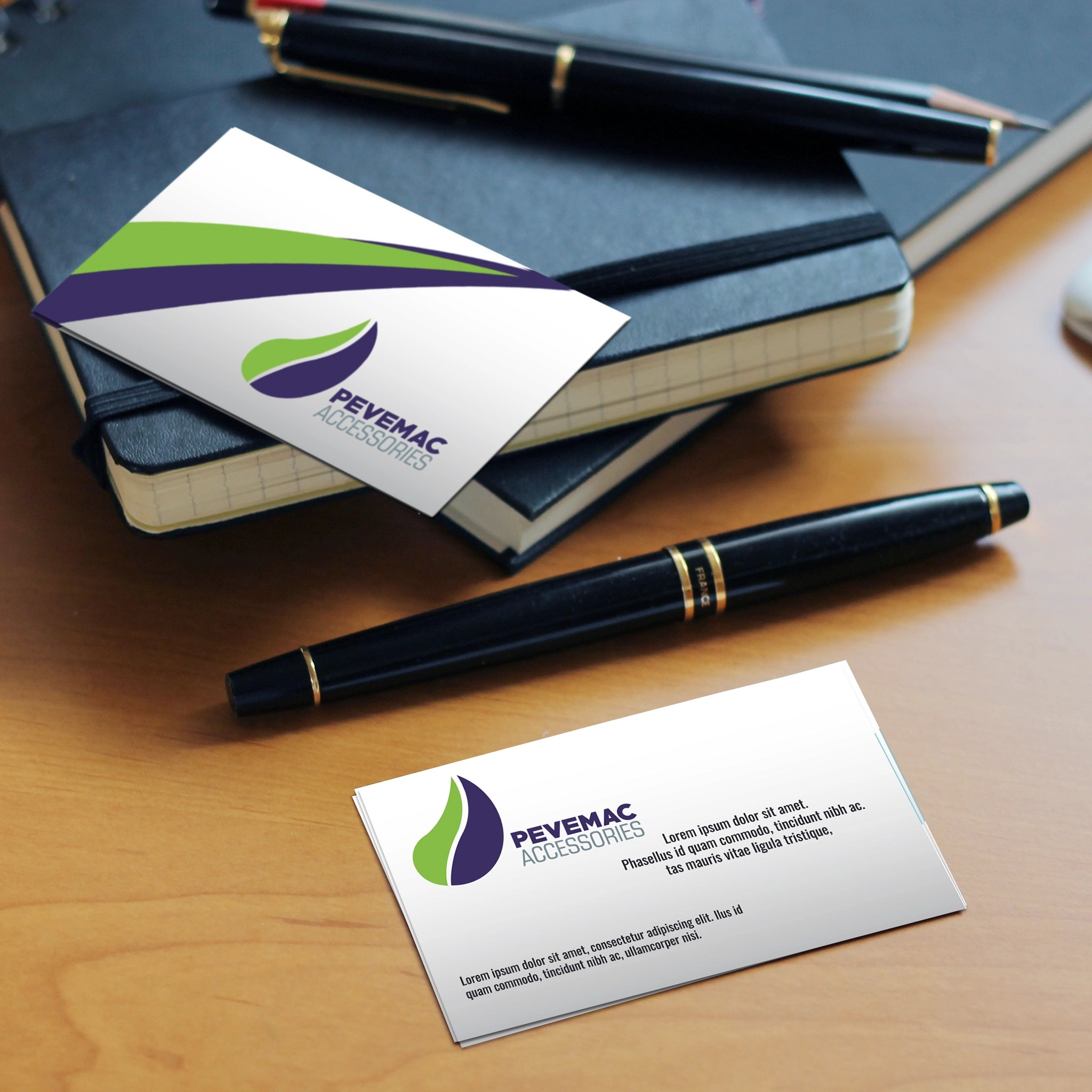 Elegant Beige & Green Business Cards – Modern & Professional
