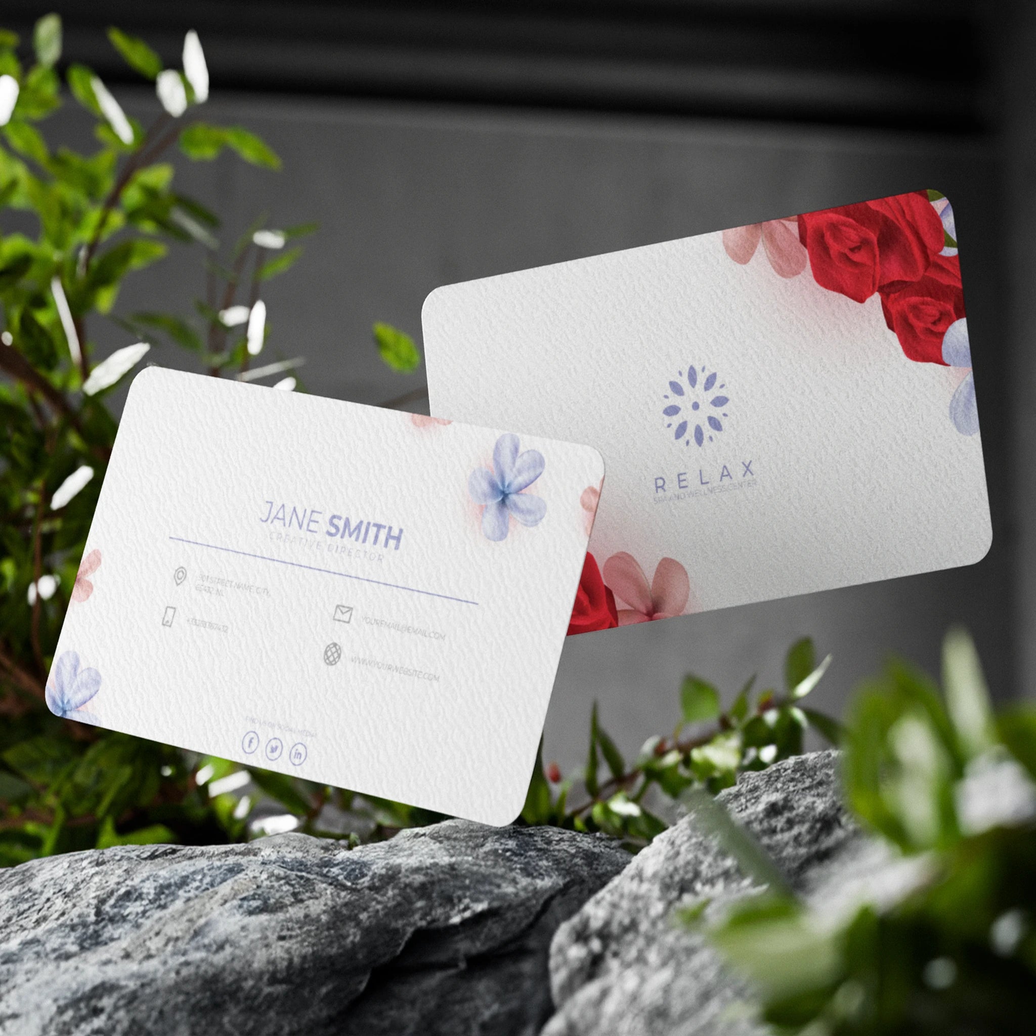 Luxury Floral Business Cards – Elegant & Professional