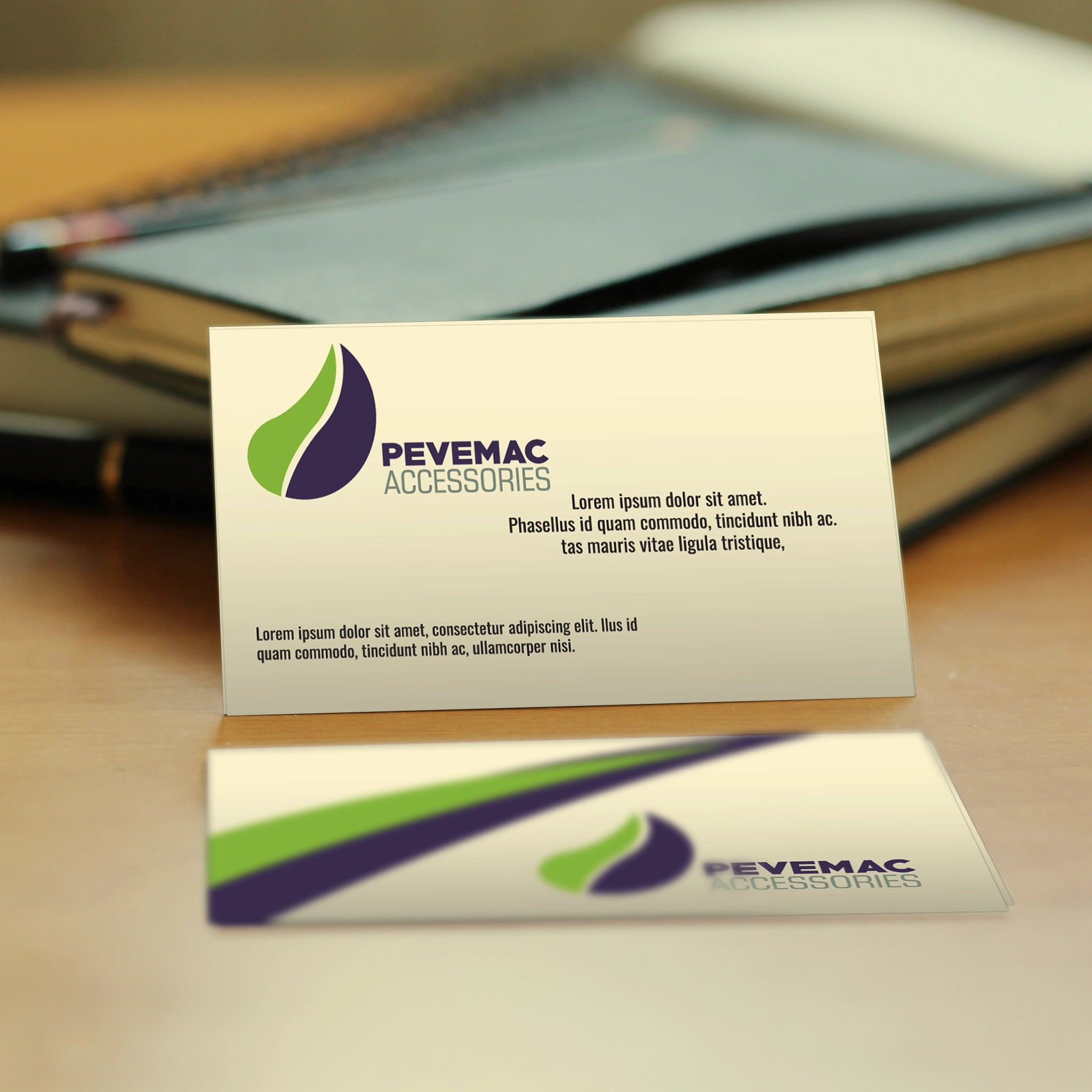 Elegant Beige & Green Business Cards – Modern & Professional