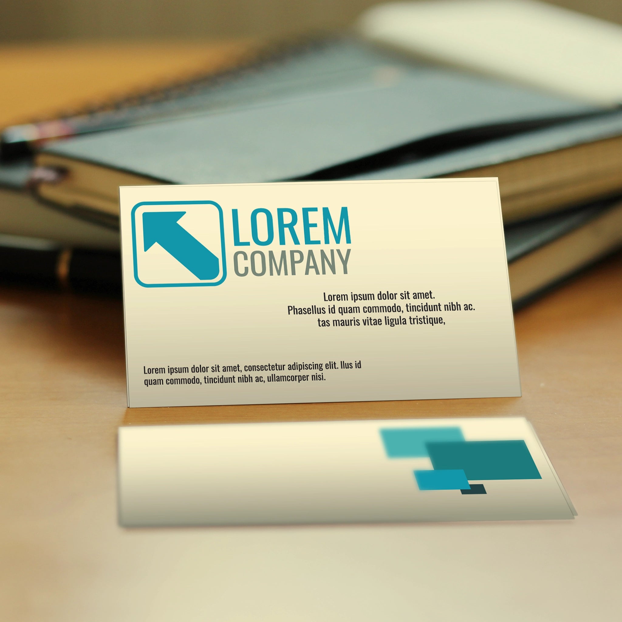 Beige & Blue Business Cards – Corporate & Minimalist Design