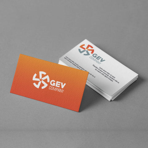 Beige & Orange Business Cards – Corporate & Minimalist Look