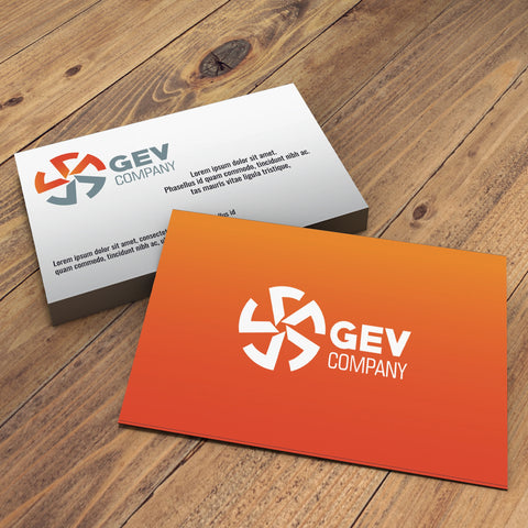 Beige & Orange Business Cards – Corporate & Minimalist Look