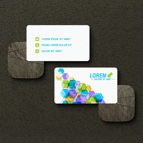 Modern Hexagonal Business Cards – Vibrant & Unique Design