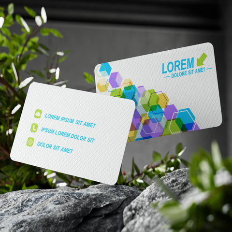 Modern Hexagonal Business Cards – Vibrant & Unique Design