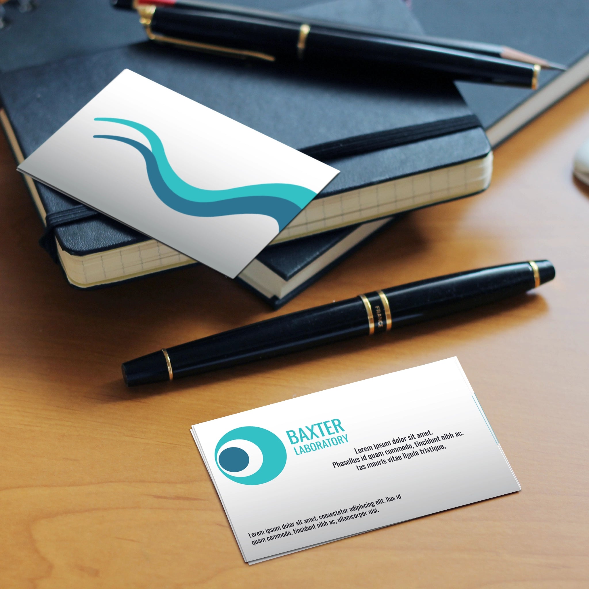 Beige & Teal Business Cards – Sleek & Professional Design
