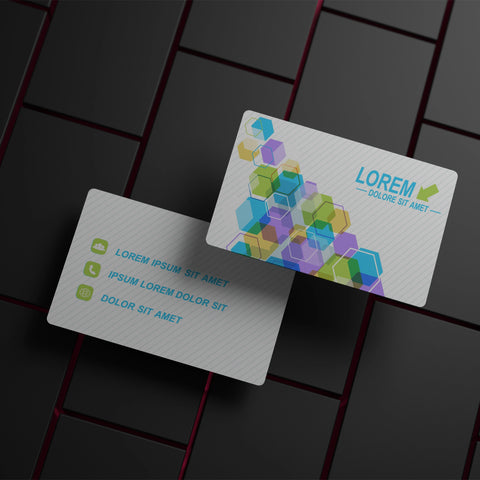 Modern Hexagonal Business Cards – Vibrant & Unique Design