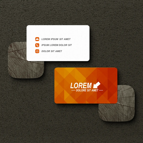 Geometric Orange Business Cards – Sleek & Professional Design