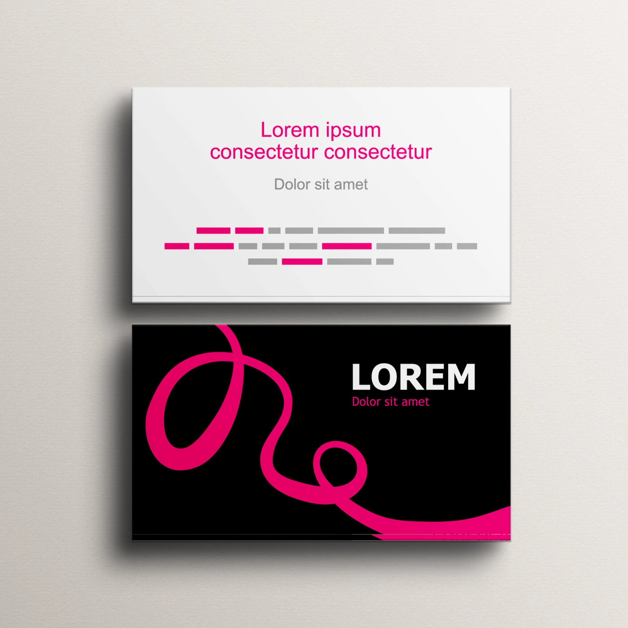 Black & Pink Business Cards – Sleek & Professional