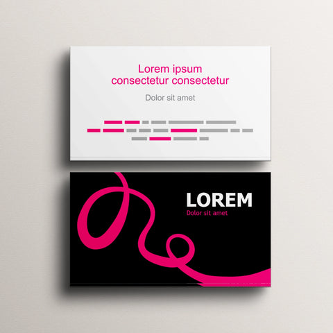 Black & Pink Business Cards – Sleek & Professional