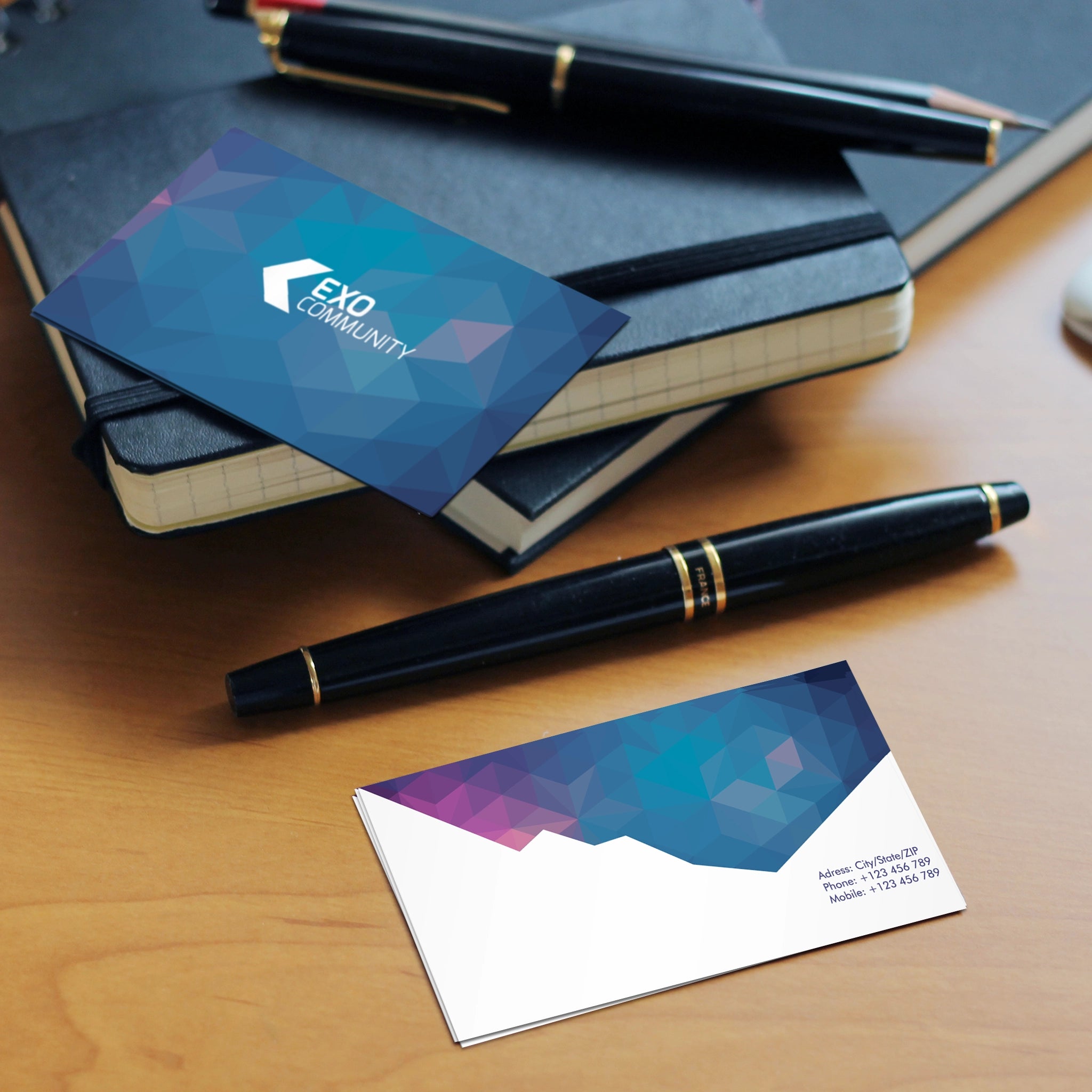 Geometric Business Cards – Elegant & Modern Design