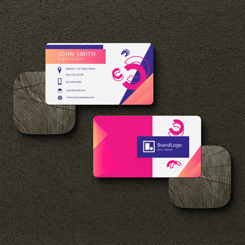 Pink & Blue Business Cards – Bold & Contemporary