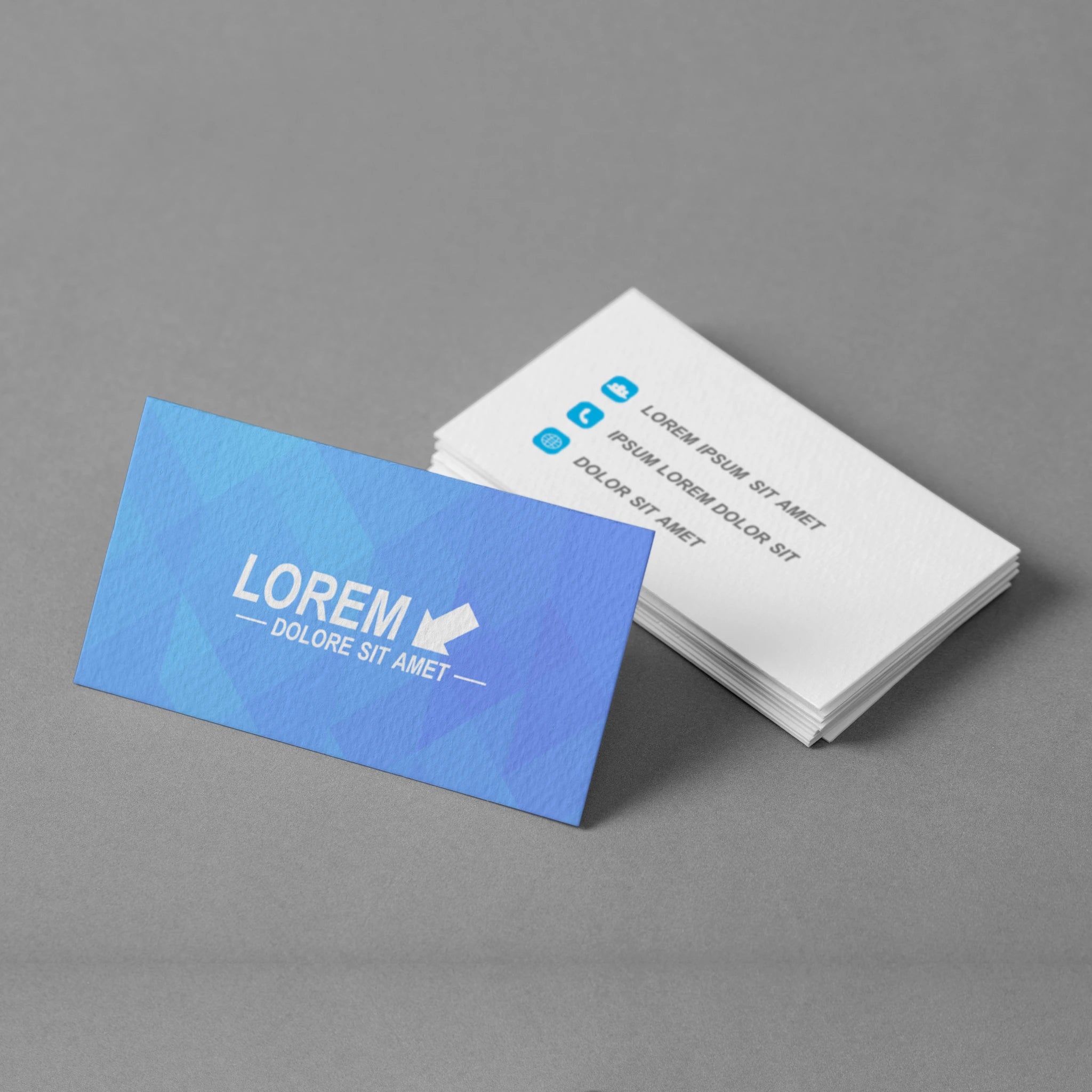 Sleek Blue Business Stationery Bundle – Business Cards, Letterheads & Stamp