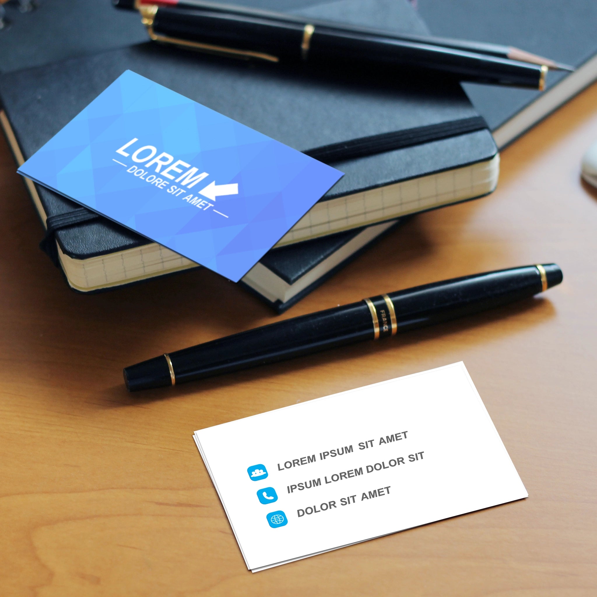 Modern Geometric Business Cards – Sleek & Professional