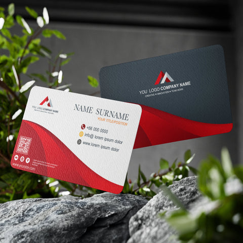 Business Cards – Red & Black, Premium Print