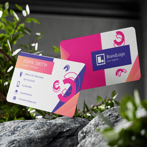Pink & Blue Business Cards – Bold & Contemporary