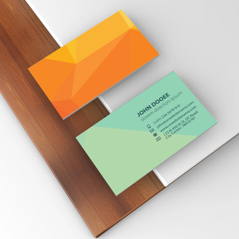 Professional Green & Orange Business Cards – Modern & Stylish