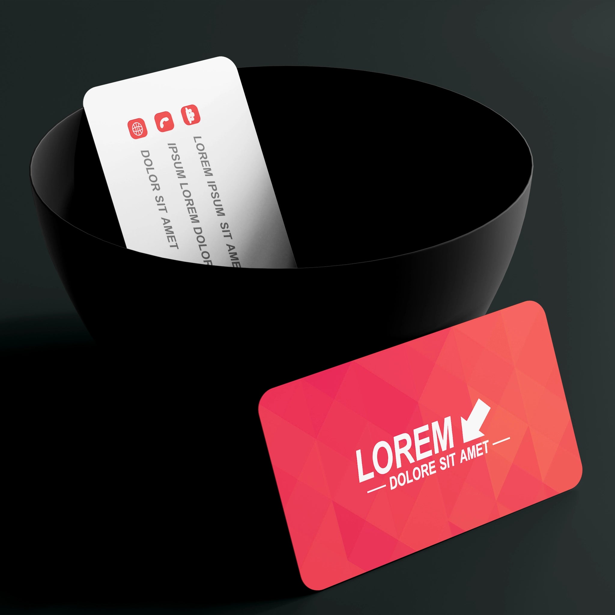 Bold Red Business Cards – Modern & Eye-Catching