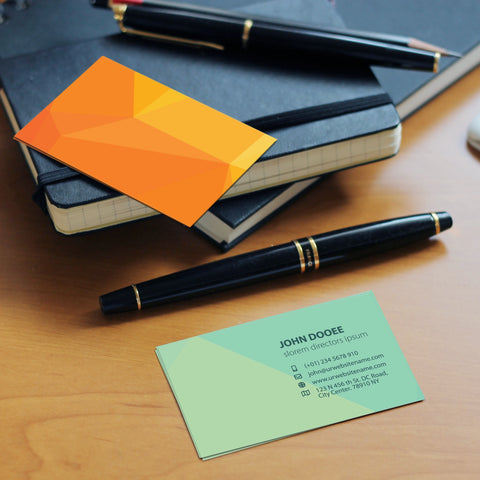 Professional Green & Orange Business Cards – Modern & Stylish