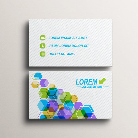 Modern Hexagonal Business Cards – Vibrant & Unique Design