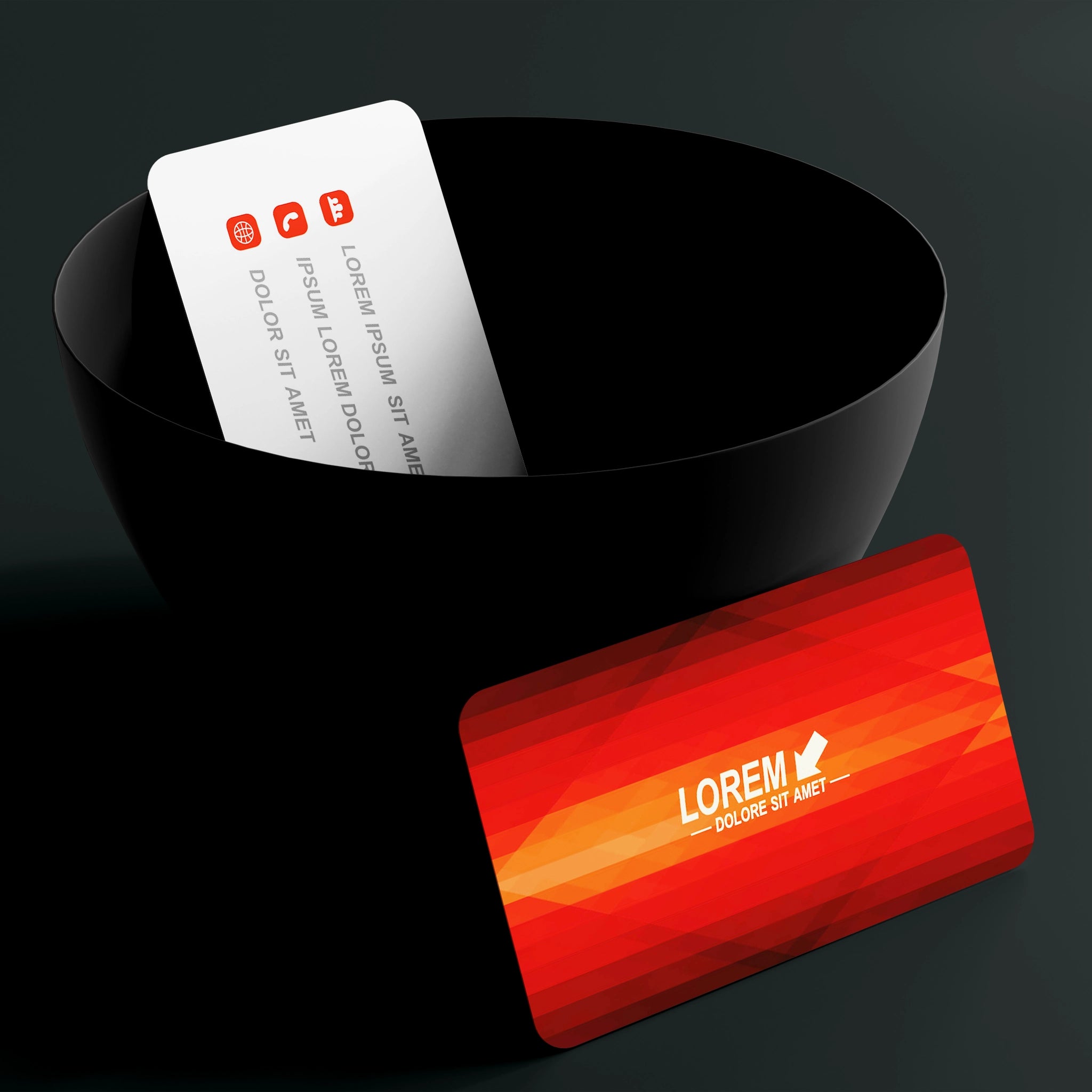 Red Gradient Business Cards – Sleek & Professional