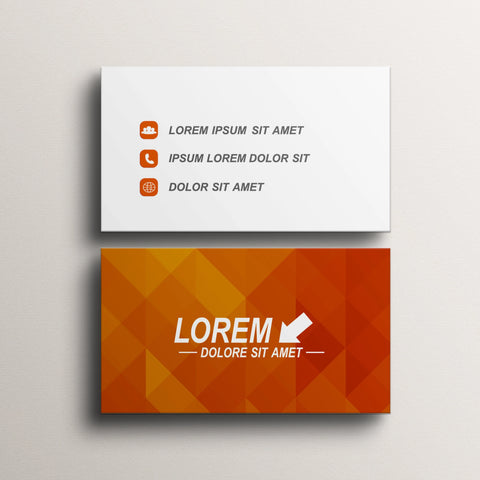 Geometric Orange Business Cards – Sleek & Professional Design
