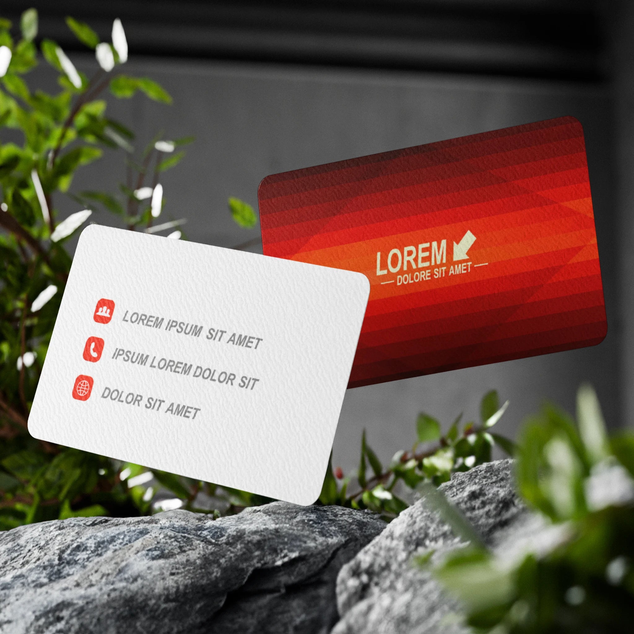 Red Gradient Business Cards – Sleek & Professional