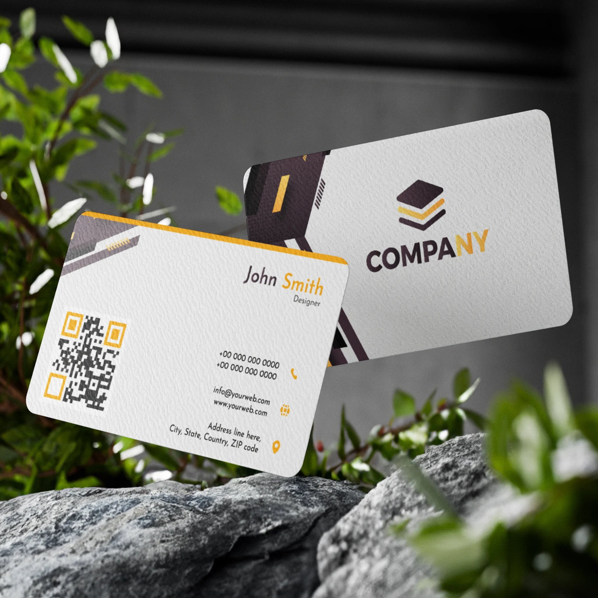 Black & Yellow Business Cards – Sleek & Stylish