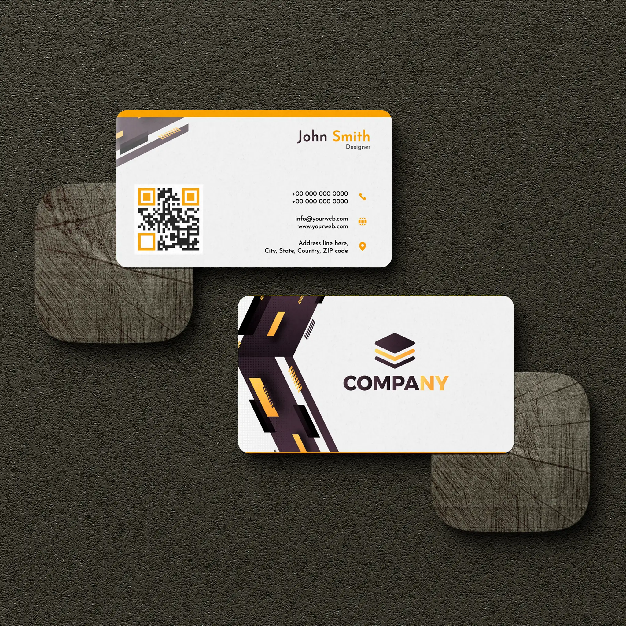 Black & Yellow Business Cards – Sleek & Stylish