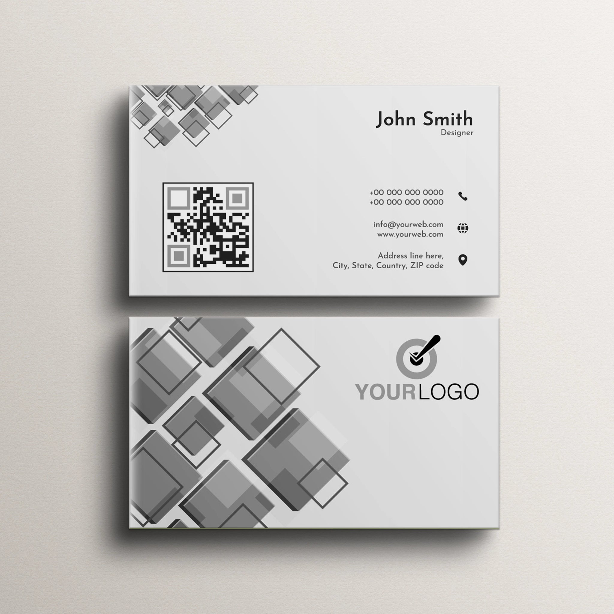 Elegant Black & White Business Cards – Minimalist & Professional