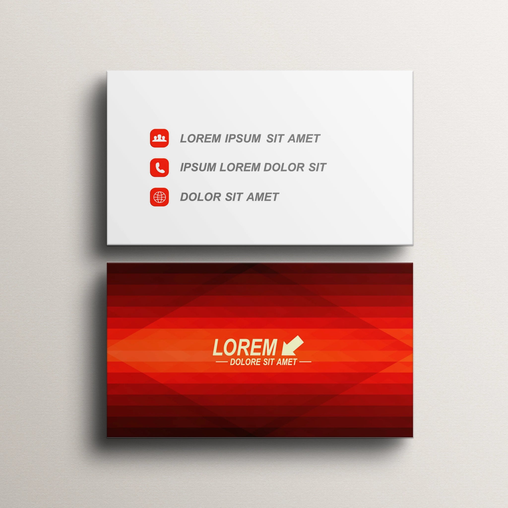 Red Gradient Business Cards – Sleek & Professional