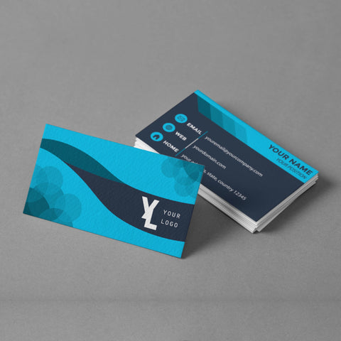 Professional Blue & Black Business Cards – Elegant & Customizable
