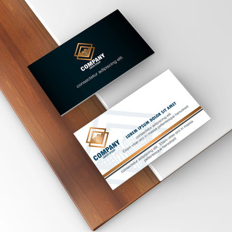 Elegant Black & White Business Cards – Gold Accent Design