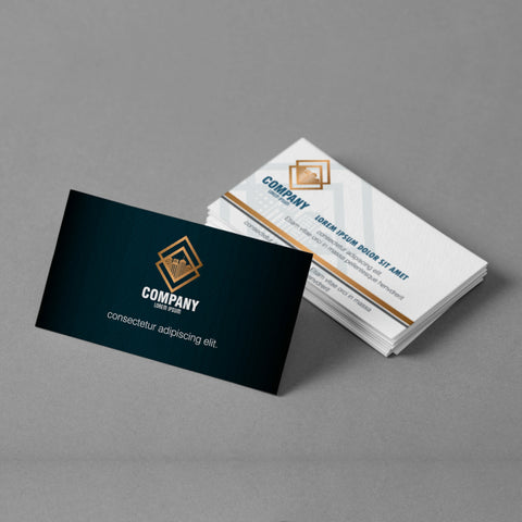 Elegant Black & White Business Cards – Gold Accent Design