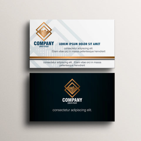 Elegant Black & White Business Cards – Gold Accent Design