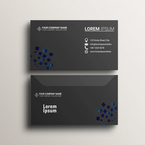 Black & Blue Business Cards – Sleek & Professional