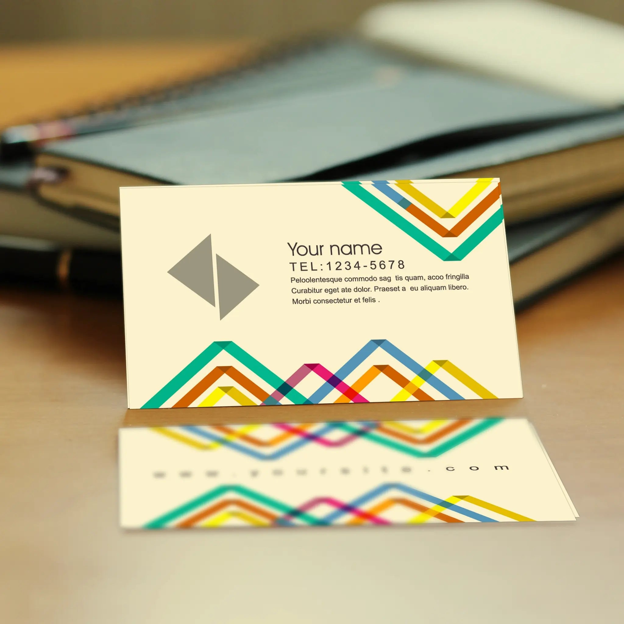 Colorful Geometric Business Cards – Bold & Eye-Catching