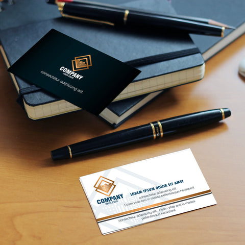 Elegant Black & White Business Cards – Gold Accent Design