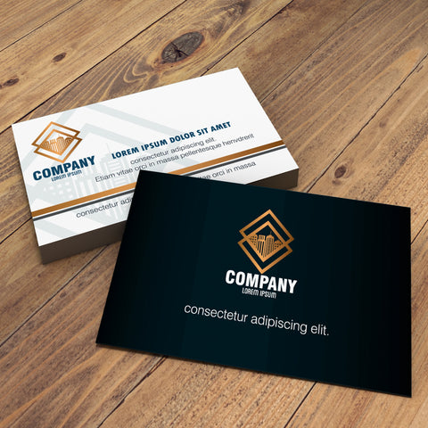 Elegant Black & White Business Cards – Gold Accent Design
