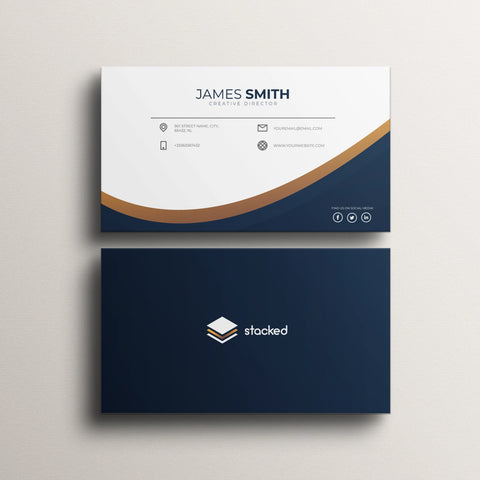 Luxury Navy & Gold Business Cards – Premium & Stylish