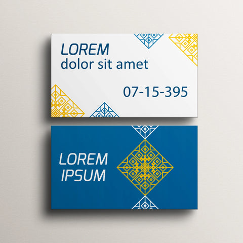 Elegant Blue & Gold Business Cards – Custom Design