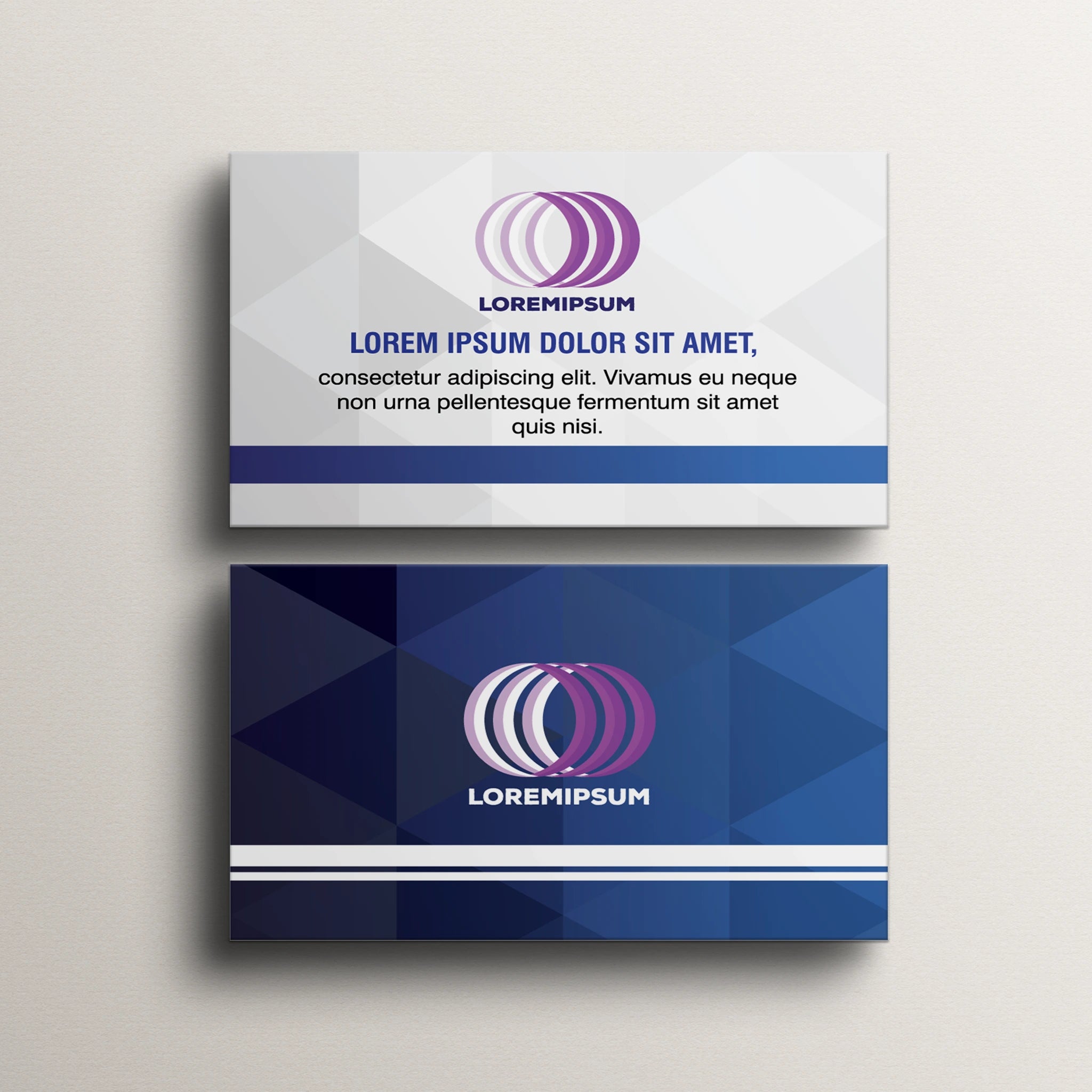 Elegant Beige & Blue Business Cards – Modern & Professional
