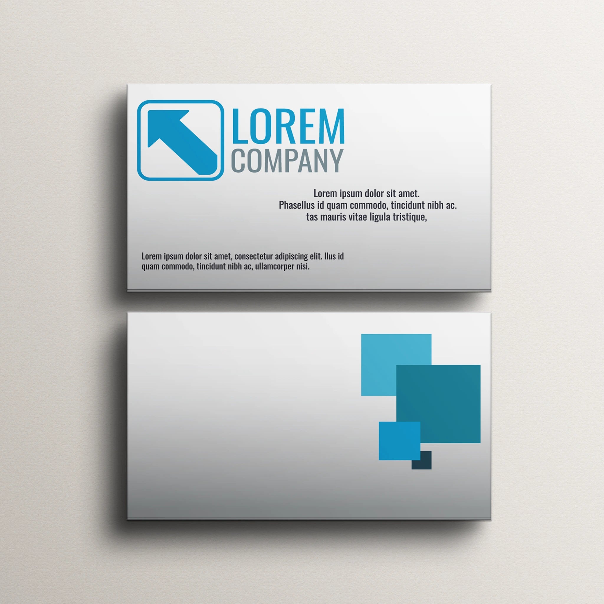 Beige & Blue Business Cards – Corporate & Minimalist Design