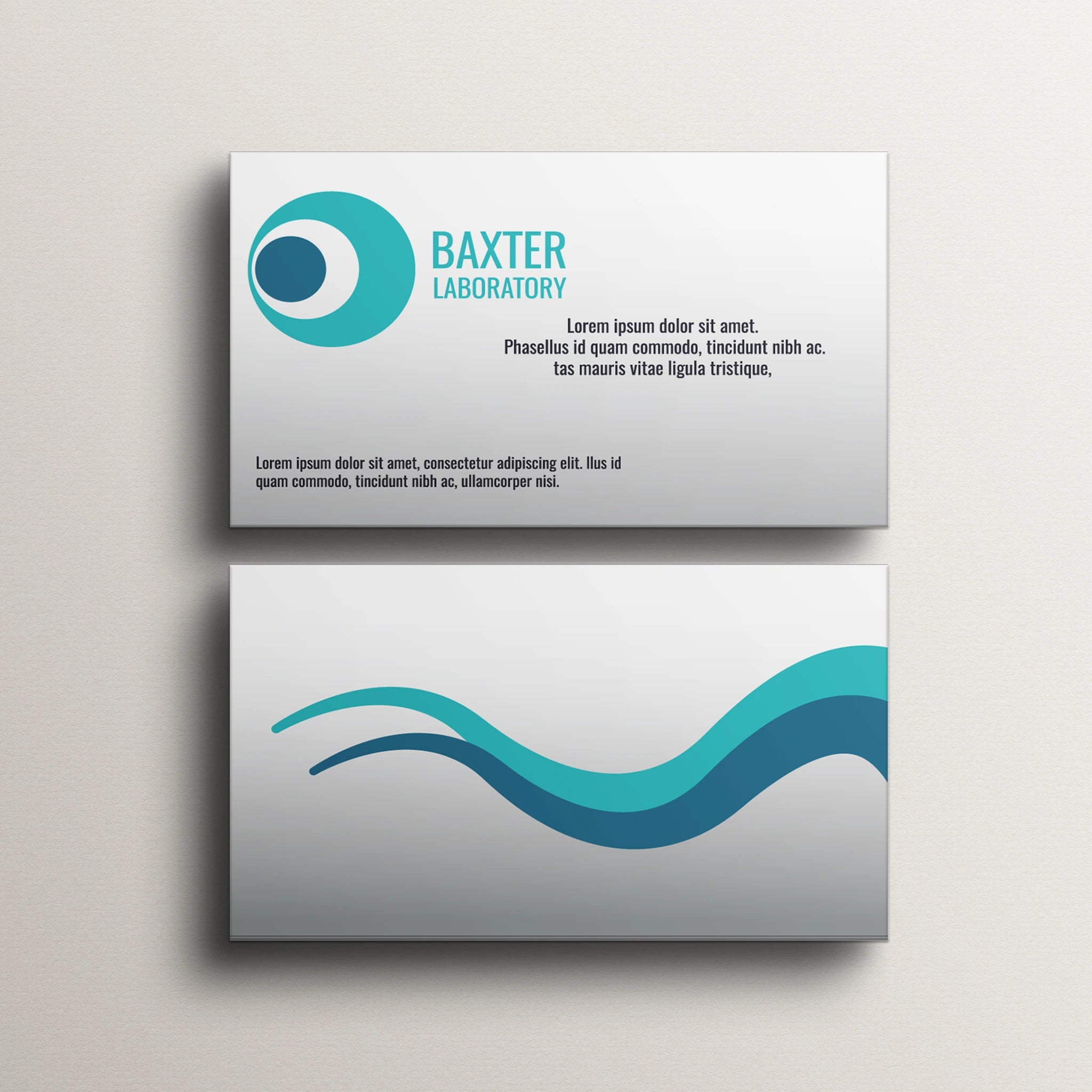 Beige & Teal Business Cards – Sleek & Professional Design